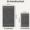 Komfortec 8er Handtuch Set aus 100% Baumwolle, 4 Badetücher Produktbild-Vorschau 3
