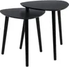 Two black nesting tables with triangular tops and three legs each, shown against a white background. Produktbild-Vorschau