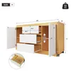 MODFU Bureau d'Angle Pliable - 4 Plateaux Rotatifs, Voir les images du produit 4