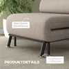 HOMCOM Rozkladacie kreslo, skladacie kreslo s funkciou Náhľad obrázku produktu 7