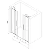 Mexen Velar Duo ausziehbare Duschtür 160 cm, transparent, Produktbild-Vorschau 9