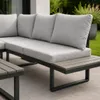 greemotion Gartenlounge-Set Pisa Lounge-Set Schwarz-Holz / Produktbild-Vorschau 4