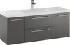 Rosen 120 cm Badezimmerschrank mit Waschbecken und Chrom Produktbild-Vorschau 1