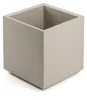 Pot de fleurs sur roulettes, couleur beige, aspect bois, Voir les images du produit 7