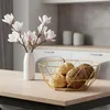Korb Metall Gold 26x12cm Modern Holz Schüssel Schale Deko Produktbild-Vorschau 4