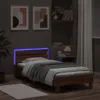 vidaXL Cadre de lit avec tête de lit et lampes LED Chêne Voir les images du produit 4