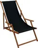 Liegestuhl schwarz Sonnenliege Gartenliege Holz Deckchair Produktbild-Vorschau 8