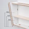Close-up view of a wall-mounted storage unit, likely for a router, showing dimensions. Anteprima dell’immagine prodotto