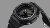 A close-up shot of a black Casio G-Shock watch against a plain gray background. Podgląd zdjęcia produktu