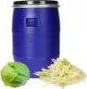 A blue plastic barrel with a black lid, a whole cabbage, and shredded cabbage are displayed against a white background. Náhľad obrázku produktu