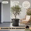 BigDean 62cm Blumentopf mit Untersetzer rund Anthrazit - Produktbild-Vorschau 8