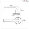 Technical drawing with dimensions of a door handle set. Náhled obrázku produktu