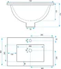 Rea Einbauwaschbecken Dafne 70 Rectangle White Produktbild-Vorschau 6
