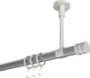 Interdeco Gardinenstange / Vorhangstange Silbergrau / Weiß, Produktbild-Vorschau 1