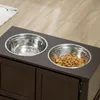 PawHut Hundenäpfe, Futterstation mit 2 Edelstahlschüsseln Produktbild-Vorschau 8