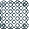 A top-down view of a gray plastic grid system for landscaping or ground stabilization. Voir les images du produit