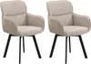 byLIVING Stuhl 2-er Set RICO / Webstoffbezug in taupe, Produktbild-Vorschau 1