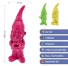 XXL Gartenzwerg 3er Set Polyresin pink gelb grün 20x60x16cm Produktbild-Vorschau 2