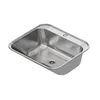 A stainless steel sink on a white background. Produktbild-Vorschau