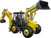 A yellow and black remote-controlled backhoe loader toy. Voir les images du produit