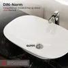 HOROW 60 x 40 cm lavabo da appoggio in Vetroceramica Ovale, Anteprima dell’immagine prodotto 3