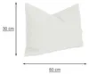 Kissenbezug 30x50 cm weiß Struktur Leinenoptik Kissenhülle Produktbild-Vorschau 3