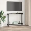 vidaXL Tavolino con ripiano in rovere nero 100 x 22,5 x 75 Anteprima dell’immagine prodotto 4