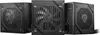 Three black computer power supply units are shown side-by-side against a white background. Produktbild-Vorschau