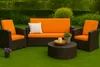 Bankkissen 180×50×50x7 cm orange – Sitzkissen für Produktbild-Vorschau 4