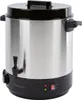 A stainless steel hot beverage and preserving automaton with a black lid and base, shown against a white background. Anteprima dell’immagine prodotto