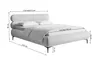 A diagram of a bed with dimensions indicated. Produktbild-Vorschau