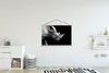 MuchoWow® Textilposter Portrait Nashorn auf schwarzem Produktbild-Vorschau 2