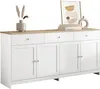 Sweiko Sideboard mit weißer Holzmaserung, vier Türen, mit Produktbild-Vorschau 10