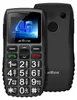 A black senior-friendly mobile phone is shown from the front and back. Produktbild-Vorschau