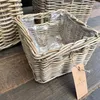 Cesto contenitore in rattan set 3 pezzi quadrato Kubu Anteprima dell’immagine prodotto 7