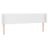 The Living Store Kopfteil mit Ohren Weiß 203x16x78/88 cm Produktbild-Vorschau 2