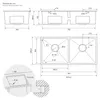 Zlewozmywak dwukomorowy ML-Design z zestawem Podgląd zdjęcia produktu 6