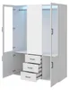 ProximaX Kleiderschrank 130x51.8x181.5cm Weiß mit Produktbild-Vorschau 9
