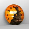 Wanduhr - Rund - Glasuhr - tempel buddha - 40x40cm - Produktbild-Vorschau 4