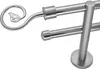 Gardinenstange mit Wandhalterung I Metall Edelstahl Look Produktbild-Vorschau 1