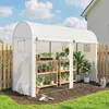 Outsunny Foliengewächshaus Treibhaus Frühbeet 4 Fenster&2 Produktbild-Vorschau 2