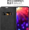 A close-up view of a phone case with a card slot, showing a phone screen with a colorful abstract wallpaper. Náhled obrázku produktu
