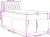 vidaXL Boxspringbett mit Matratze Hellgrau 100x200 cm Stoff Produktbild-Vorschau 8