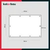 A diagram showing the dimensions and grommet placement of a tarp. Produktbild-Vorschau