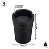 Reiseaschenbecher 4er Set schwarz 8x11x8cm Kunststoff Produktbild-Vorschau 2