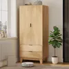 HOMCOM Armoire chambre penderie avec 2 portes cannelées à Voir les images du produit 9