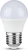 A close-up studio shot of a white LED light bulb with a silver screw base. Anteprima dell’immagine prodotto