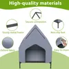 TRMLBE 2-in-1 Hundehütte L Größe Kundehütte outdoor, 130 x Produktbild-Vorschau 4