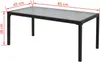 set 4 pezzi da giardino Textilene nero Anteprima dell’immagine prodotto 8