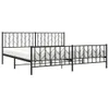 A black metal bed frame with a mattress is shown against a white background. Podgląd zdjęcia produktu